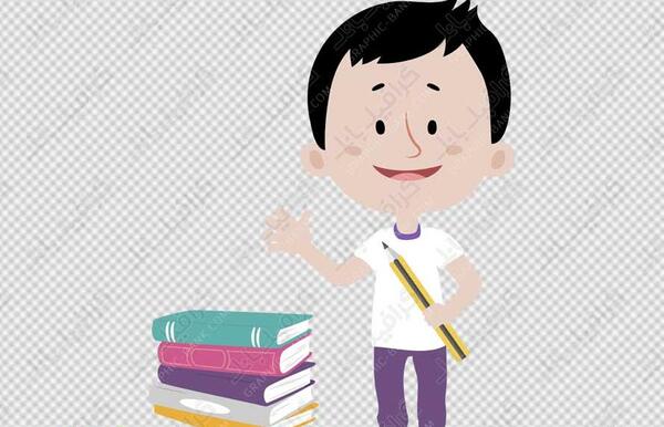عکس کتاب و مداد کارتونی