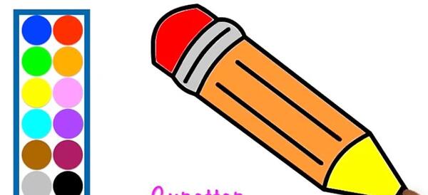 عکس کتاب و مداد کارتونی