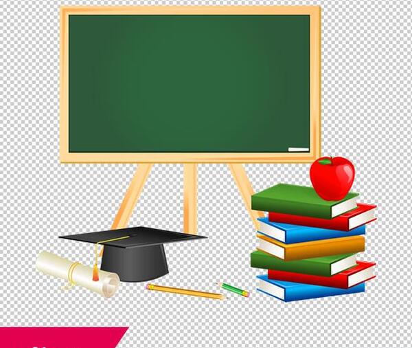 عکس کتاب و مداد کارتونی