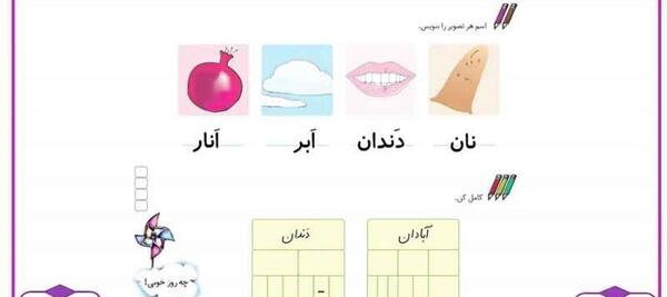 عکس کتاب نگارش کلاس اول