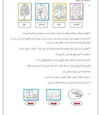 عکس کتاب فارسی دوم دبستان درس چهارم
