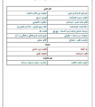 عکس کتاب فارسی سوم درس هشتم
