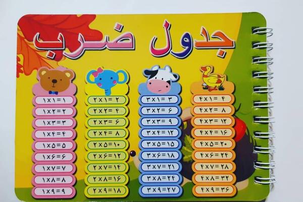 عکس کتاب جدول ضرب