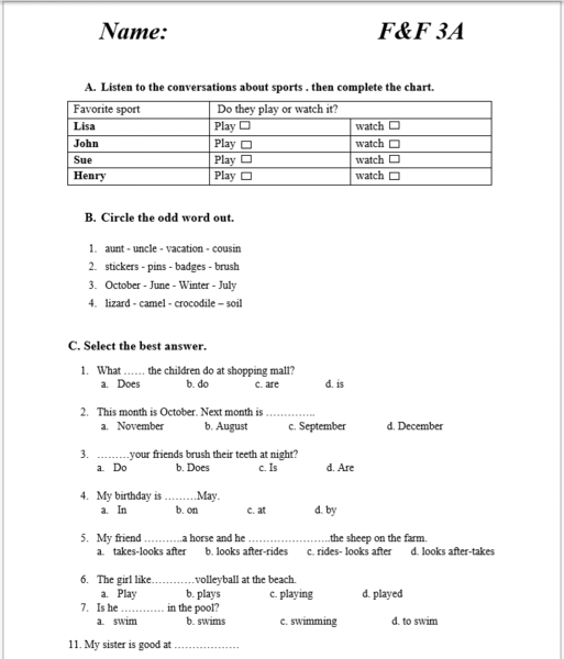 عکس کتاب زبان ترم ۳