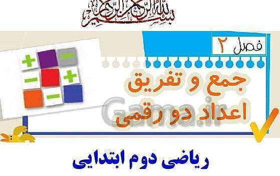 عکس صفحه های کتاب ریاضی دوم دبستان