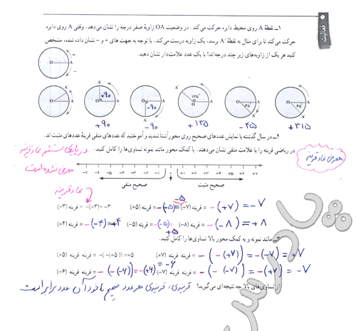 عکس کتاب ریاضی هفتم صفحه ۷۶