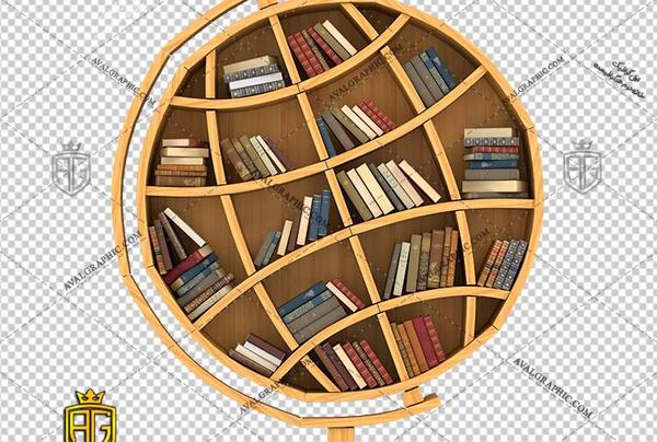 عکس قفسه کتاب خالی