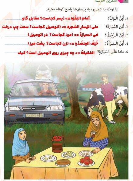 عکس های داخل کتاب عربی هفتم