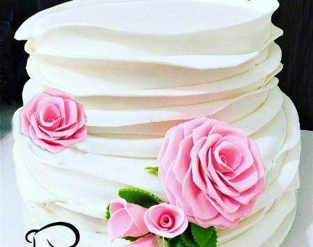 عکس کیک گل محمدی