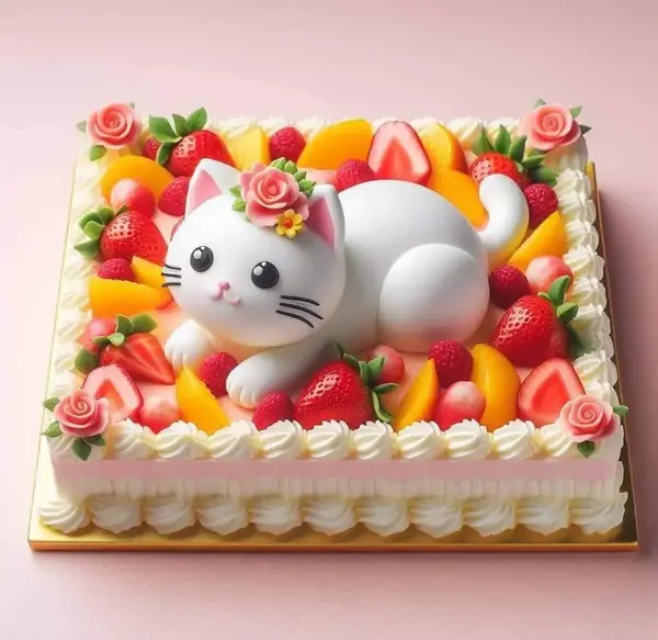 عکس کیک گربه ای ملوس