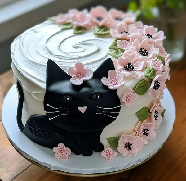 عکس کیک گربه ای ملوس