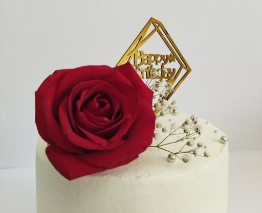 عکس کیک گل رز قرمز