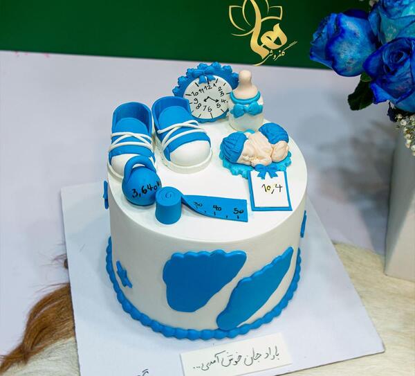 عکس کیک نوزادی پسرانه