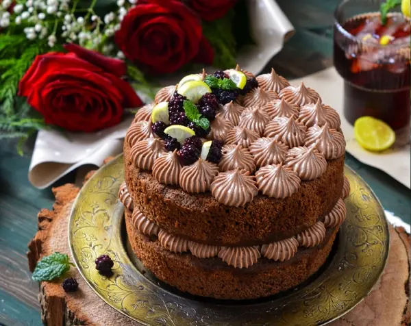 عکس کیک نوتلایی