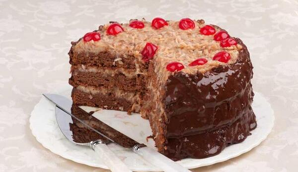 عکس کیک نسکافه ای ساده