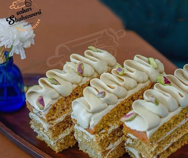 عکس کیک نسکافه ای ساده