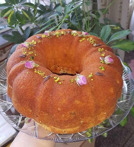 عکس کیک وانیلی ساده