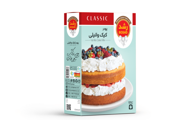 عکس کیک وانیلی خانگی