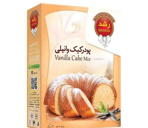 عکس کیک وانیلی خانگی