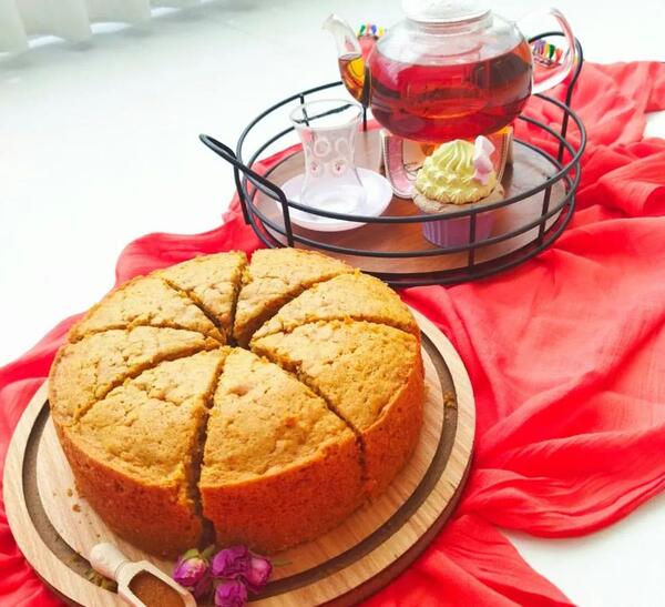 عکس کیک هویج گردو