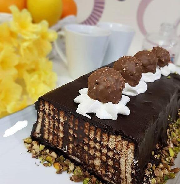 عکس کیک یخچالی خانگی