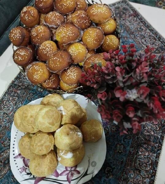 عکس کیک یزدی خامه ای