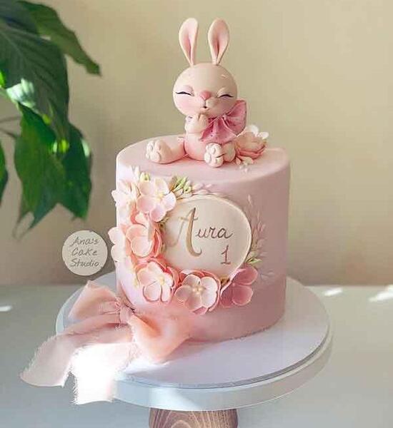 عکس کیک یک طبقه دخترانه