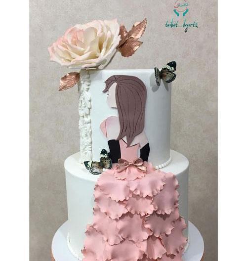 عکس کیک یک طبقه ای