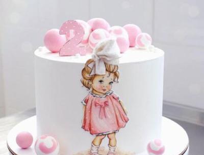 عکس کیک دخترانه یک سالگی