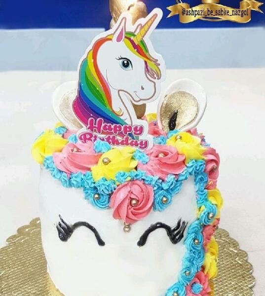 عکس نقاشی کیک یونیکورن