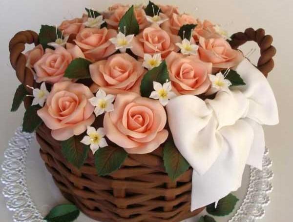 عکس کیک و دسته گل تولد