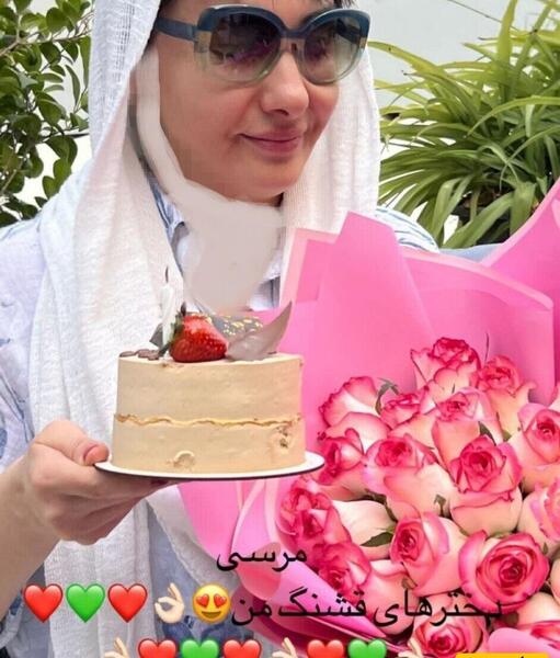 عکس کیک و دسته گل تولد