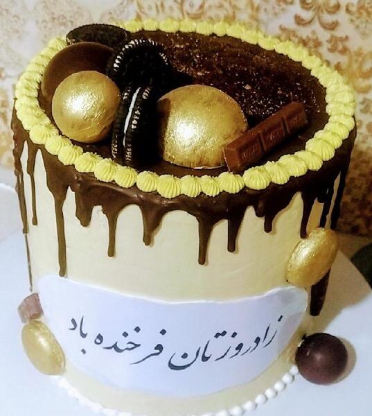عکس کیک تولد نسکافه ای