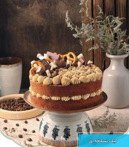 عکس کیک تولد نسکافه ای