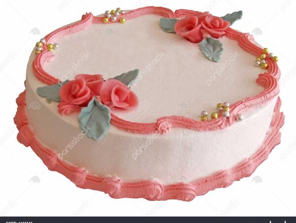 عکس کیک با گل رز