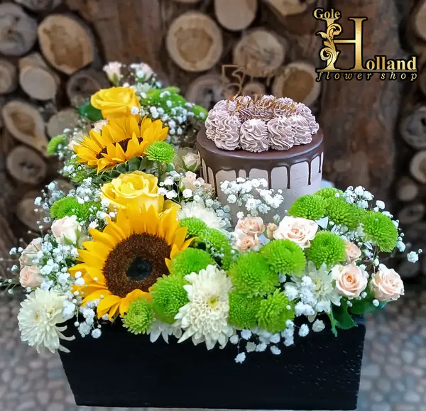 عکس کیک با گل رز