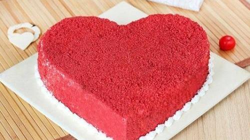 عکس کیک قلب ساده