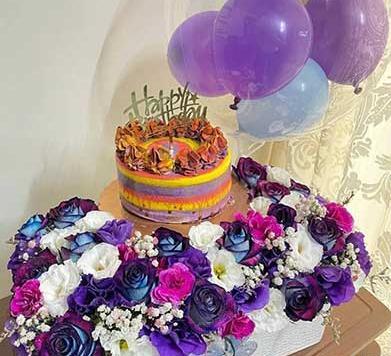 عکس فیک کیک و گل