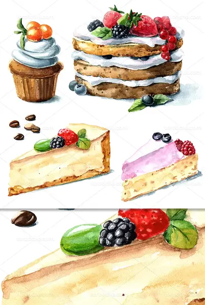 عکس کیک و غذا