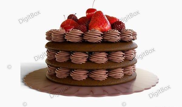 عکس کیک شکلاتی تولد دخترانه