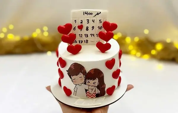 عکس مدل کیک سالگرد عقد