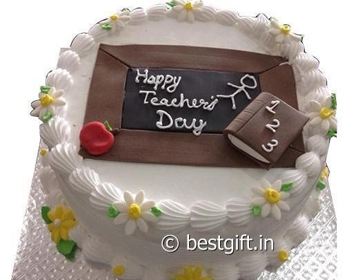 عکس کیک ساده و شیک برای روز معلم