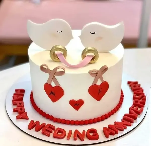 عکس کیک سالگرد ازدواج شکلاتی