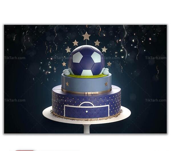 عکس کیک مدل زمین فوتبال