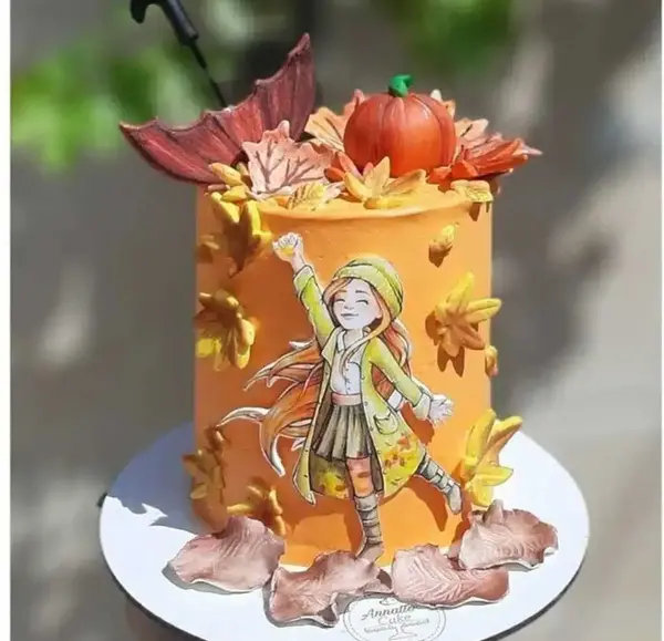 عکس کیک پاییزی زنانه