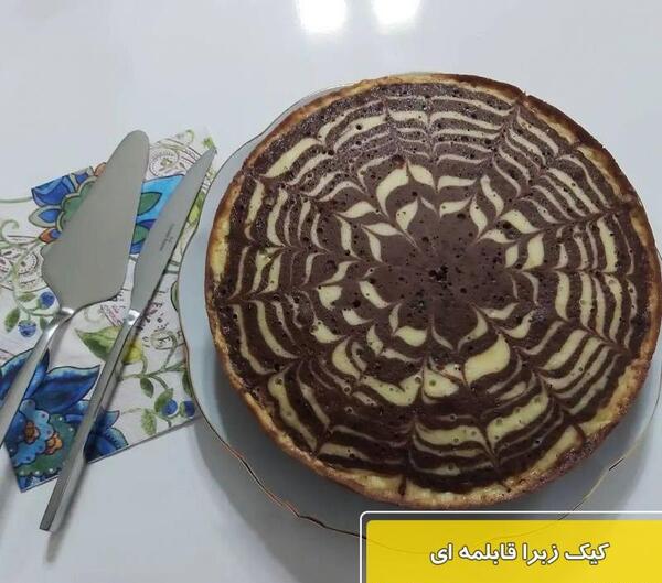 عکس تزیین کیک زبرا