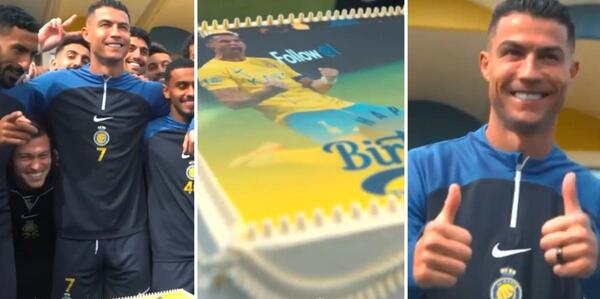 عکس کیک رونالدو در النصر