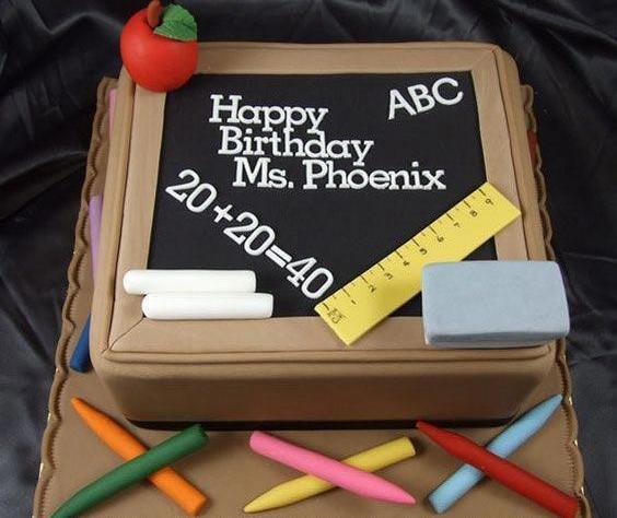 عکس کیک به شکل حروف الفبا
