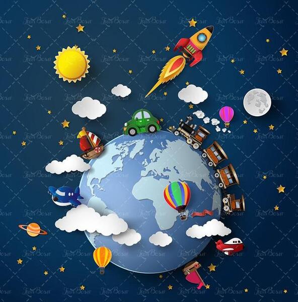 عکس کارتونی کره ی زمین