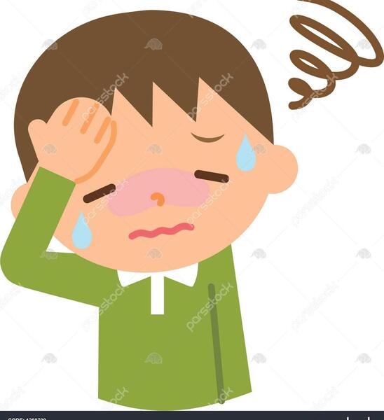 عکس کارتونی کودک بیمار